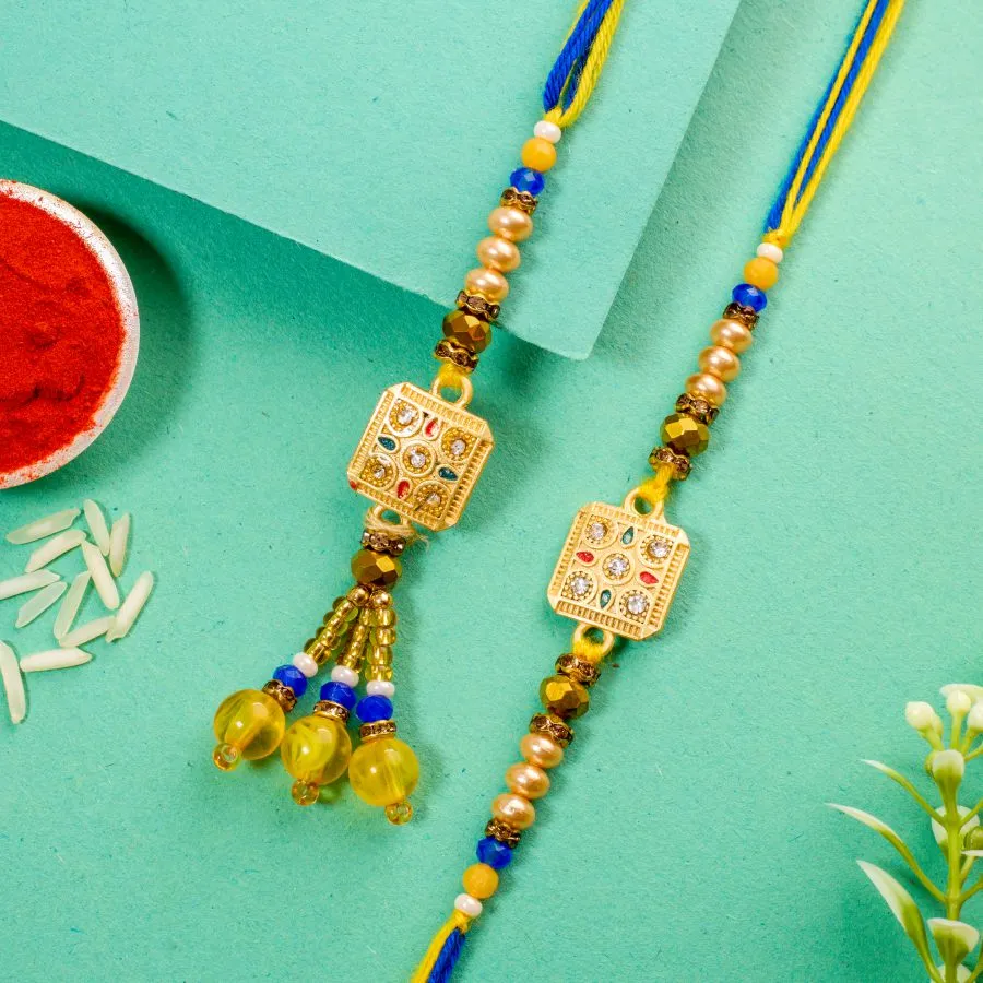 Designer Rakhi Set for Bhaiya Bhabhi 1
