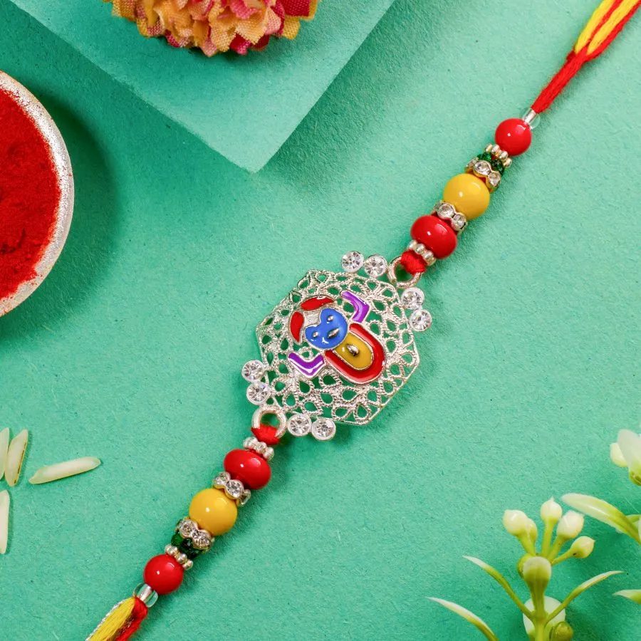 Auspicious Shreenath Rakhi & Roli Set 1