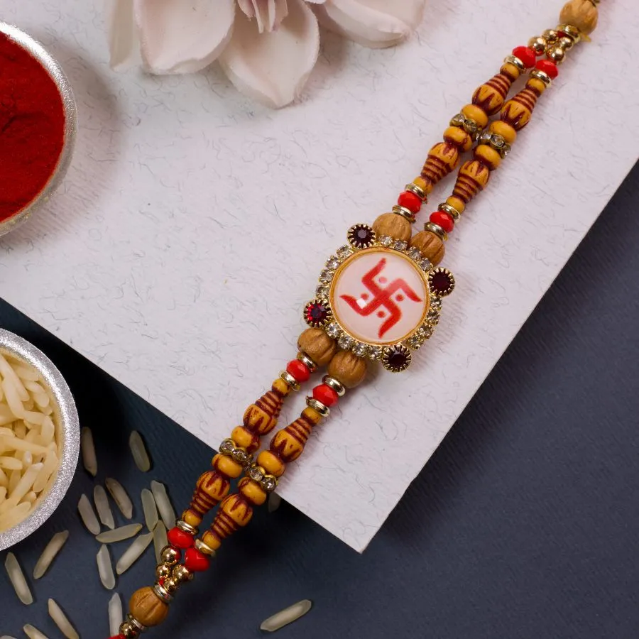Auspicious Swastik Rakhi 1