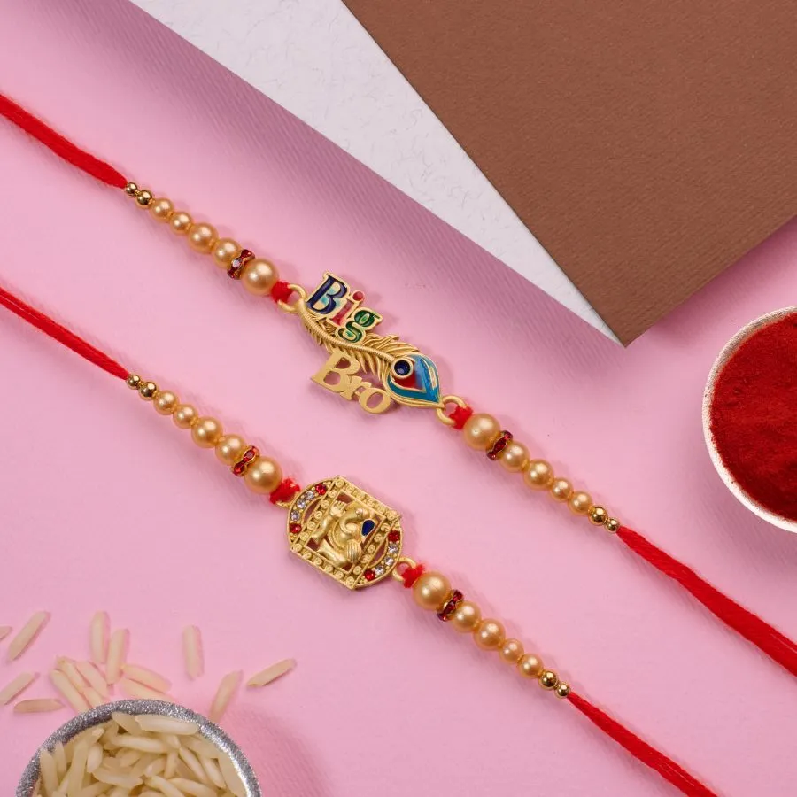 Ganesha Blessings Brotherly Rakhi Duo 1