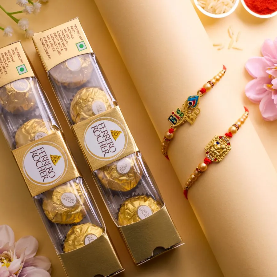 Ganesha and Bro Rakhi with Chocolates 1