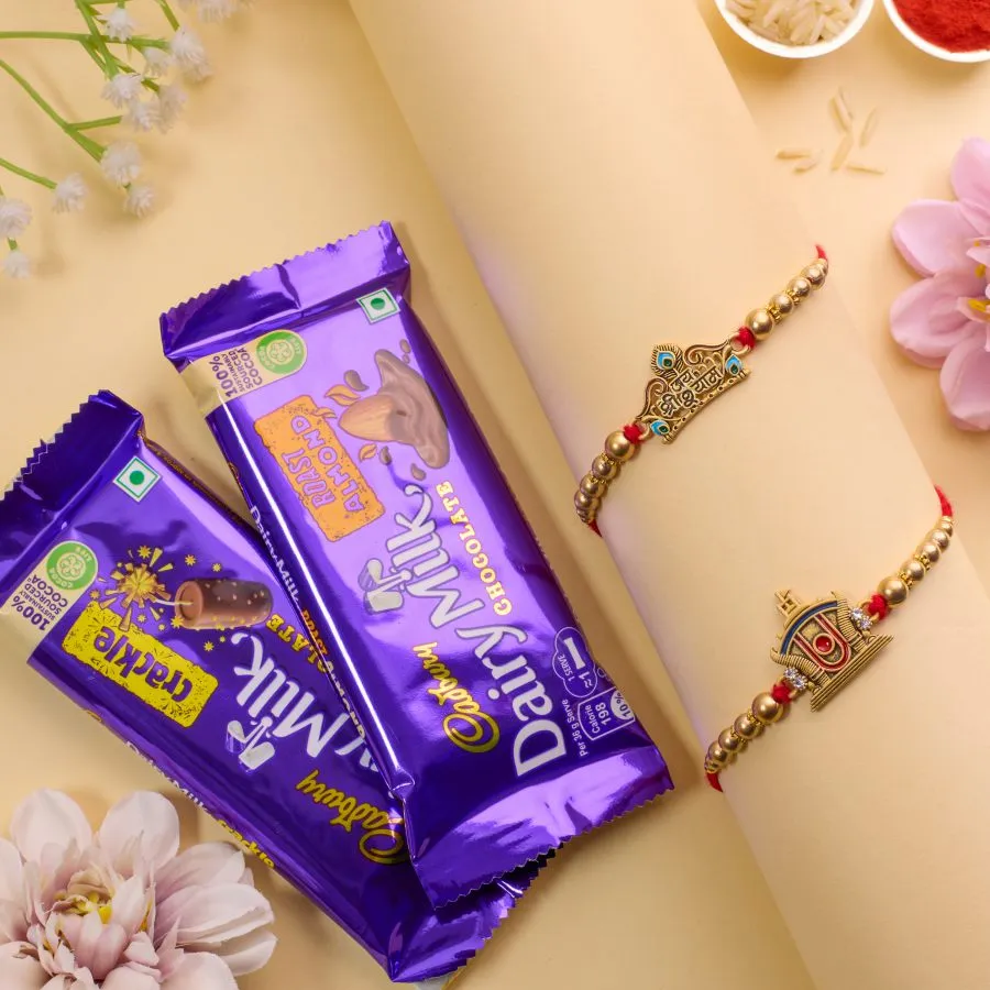 Chocolate Treasure with Sacred Rakhi Set 1