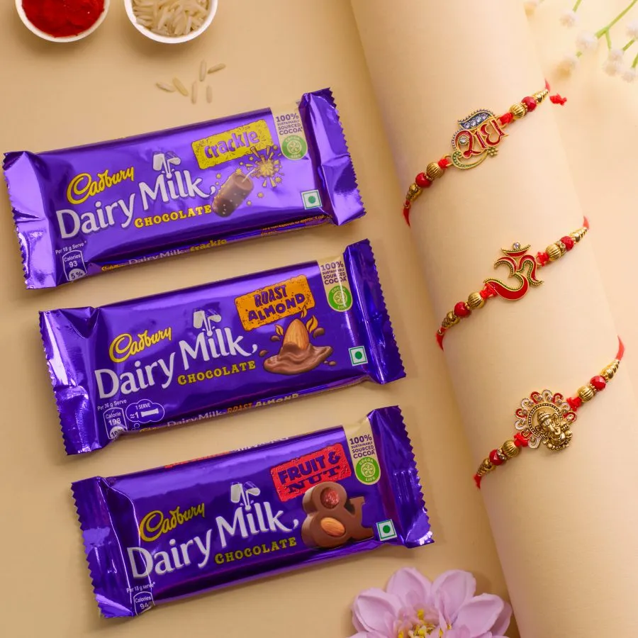 Sacred Rakhis with Chocolate Treats 1