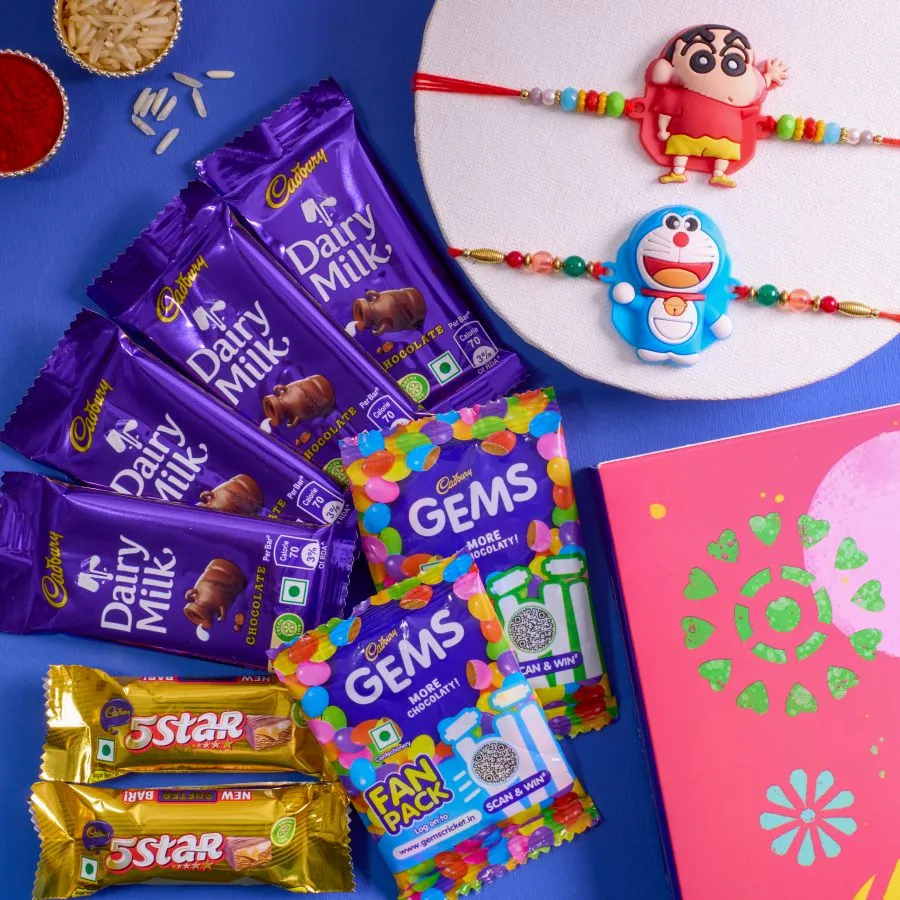Kids’ Delight Rakhi & Cadbury Treats Set 1