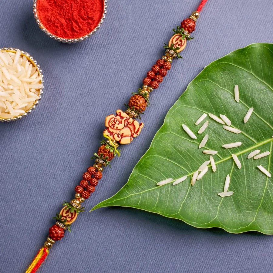 Traditional Ganesh Blessings Rakhi 1