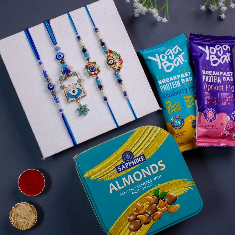 Evil Eye Rakhi with Sweet Surprises 1