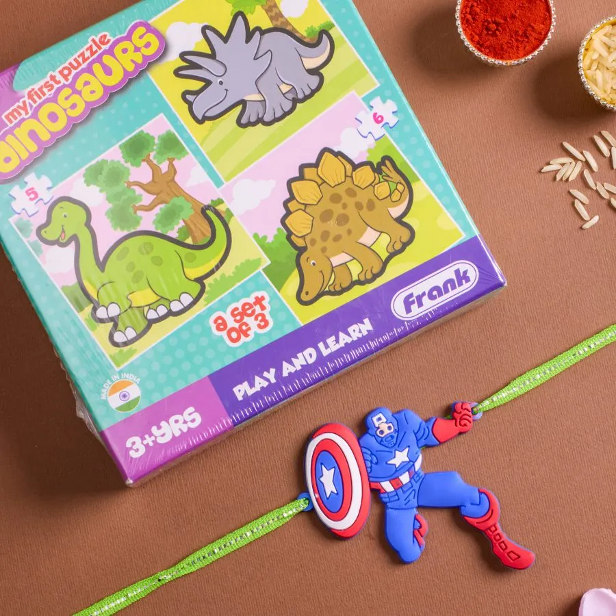 Captain America Rakhi N Puzzle Set 1
