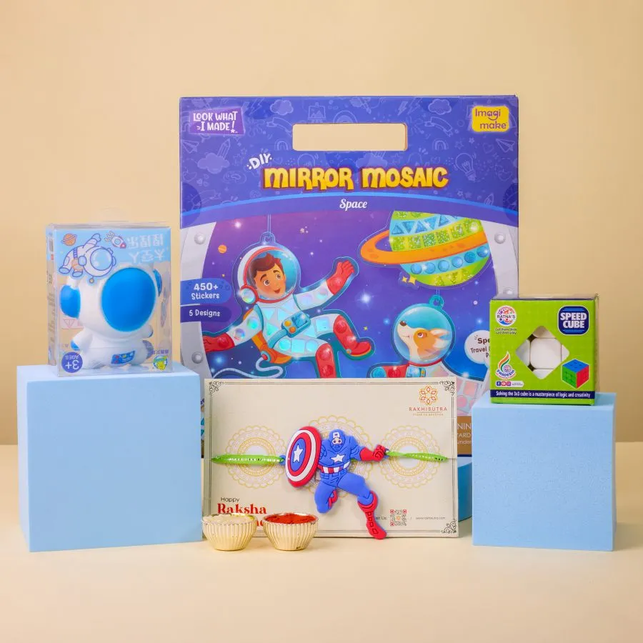 Captain America Rakhi with Fun Toys 1