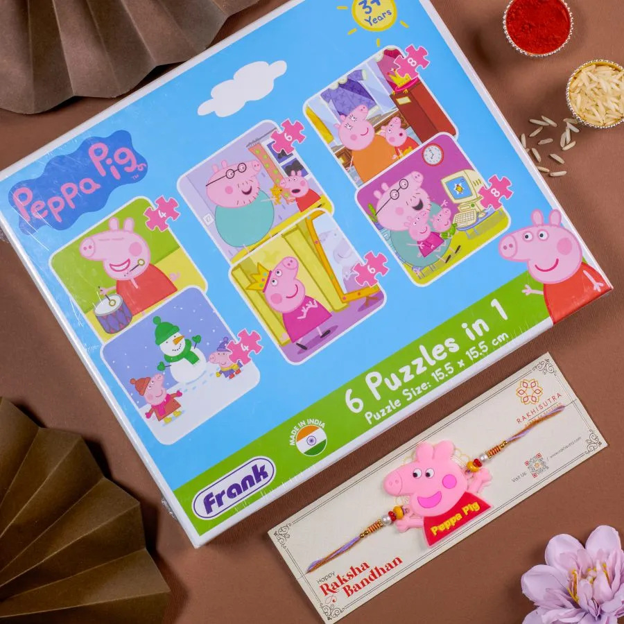 Peppa Pig Rakhi With Adventure Puzzle Set 1