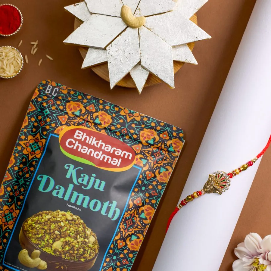 Kundan Rakhi & Kaju Delicacies Duo 1