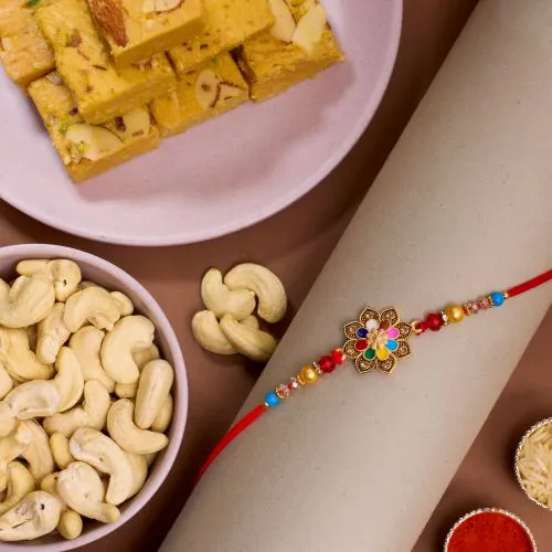 Premium Kundan Rakhi N Treats Indulgence 1