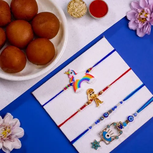 Marvellous Family Rakhi Set N Gulab Jamun Treat 1