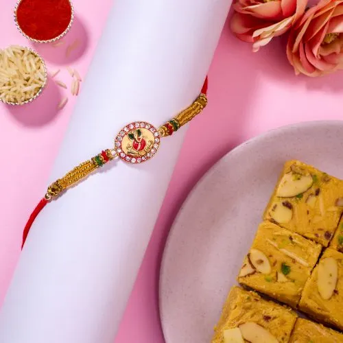 Divine Ganesha Rakhi N Soan Papdi Surprise 1