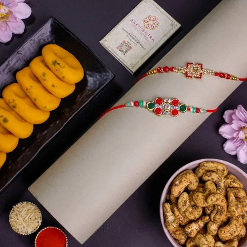 Elegant Rakhi Gift & Savory Snacks 1