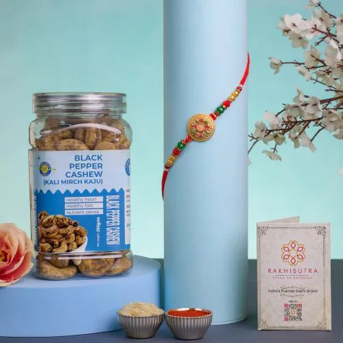 Kundan Rakhi & Pepper Cashew Delight 1