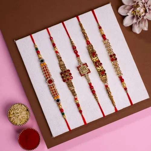 Stylish AD Rakhi Set 1