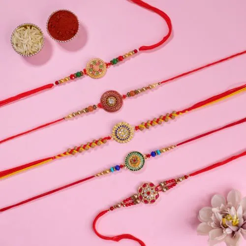 Kundan Elegance Rakhi Set 1