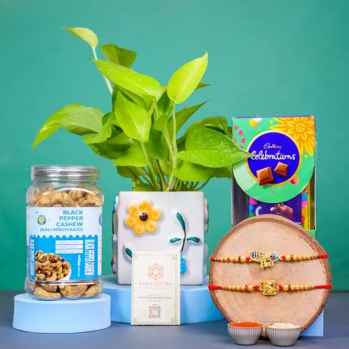 Divine Rakhi Gift: Chocolate & Greenery 1