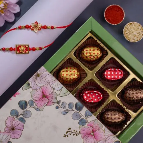 Rakhi Joy: Kundan Rakhi & Chocolates 1