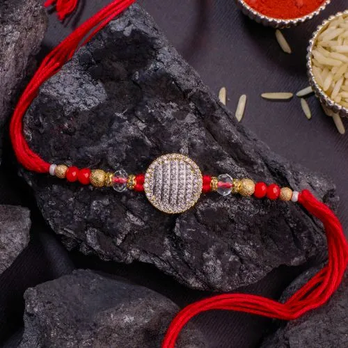 Radiant American Diamond Rakhi Set 1
