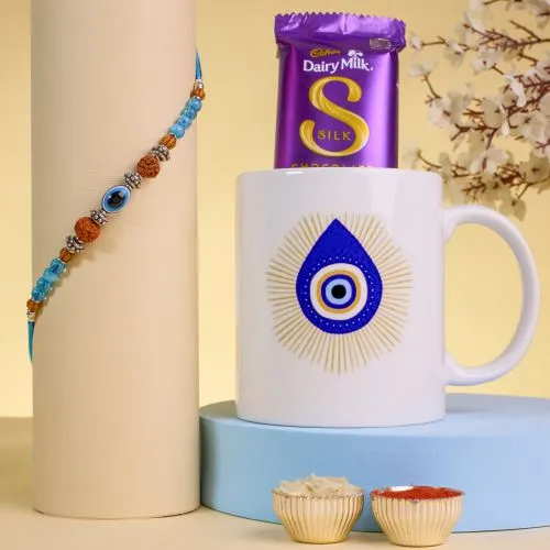 Evil Eye Charm Rakhi Gift Set 1