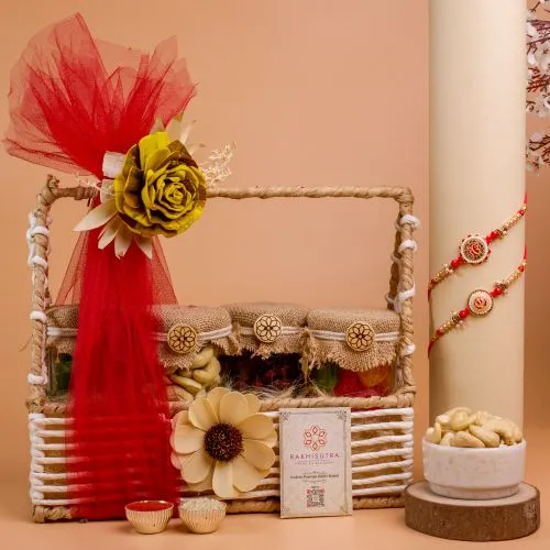 Festive Rakhi & Healthy Treats Combo 1