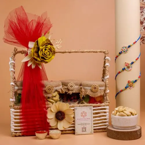 Elegant Rakhi & Dry Fruits Delight 1