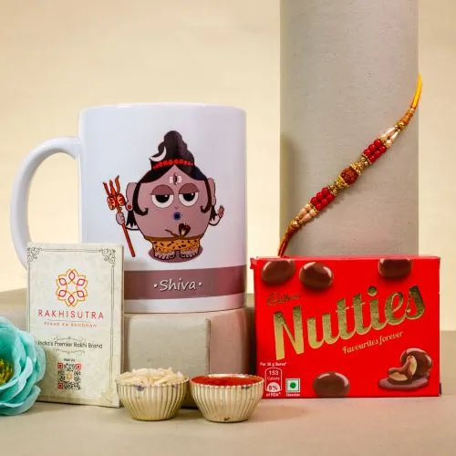 Spiritual Rudraksh Rakhi & Gifts Set 1