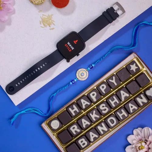 Evil Eye Rakhi with Smart Watch 1
